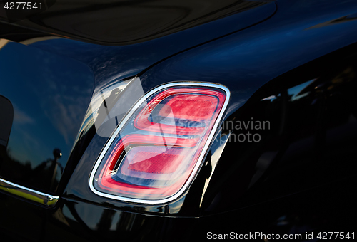 Image of Closeup of a taillight on a modern car