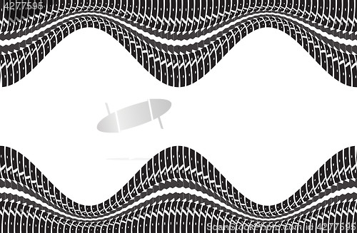 Image of Tire tracks vector