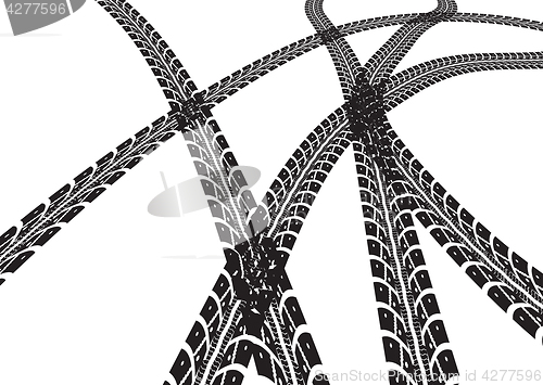 Image of Tire tracks vector