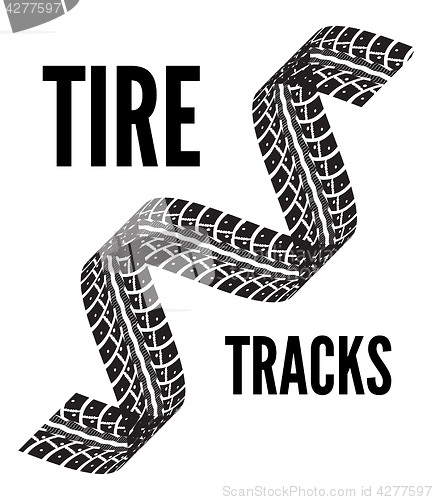 Image of Tire tracks vector