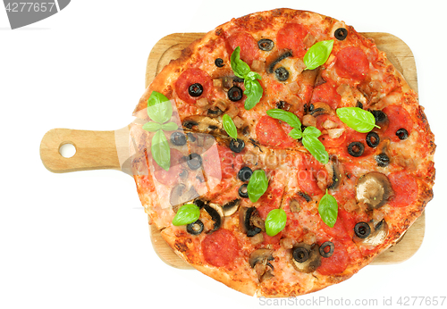 Image of Pepperoni and Mushrooms Pizza