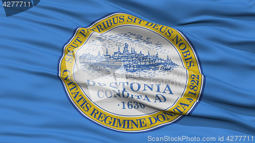 Image of Closeup Boston Flag