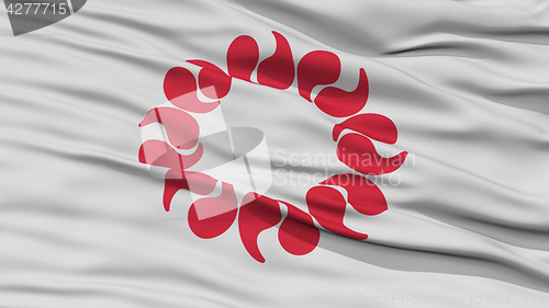 Image of Closeup Saitama Japan Prefecture Flag