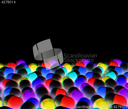 Image of Tablets background with space for your text. 3D illustration. An
