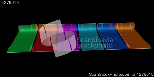 Image of karemats. 3D illustration. Anaglyph. View with red/cyan glasses 