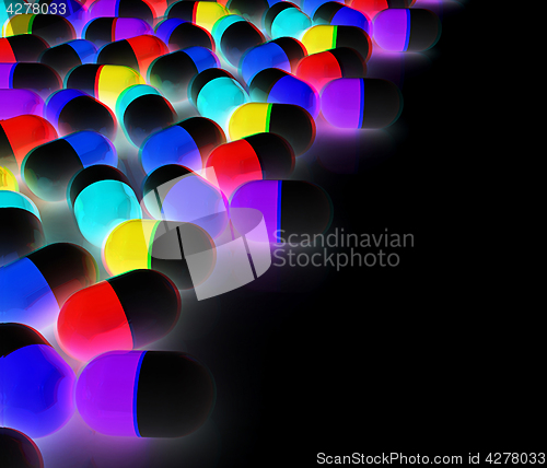 Image of Tablets background with space for your text. 3D illustration. An