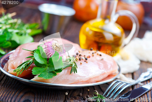 Image of raw chicken fillet