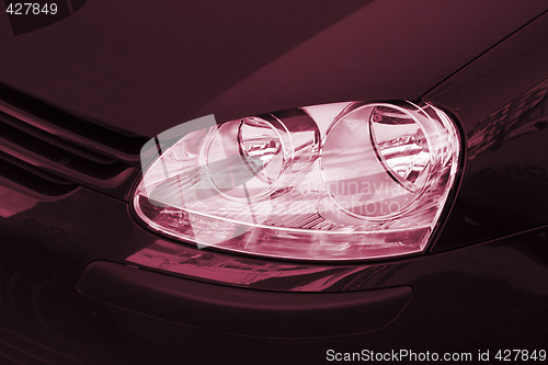 Image of Car headlight.
