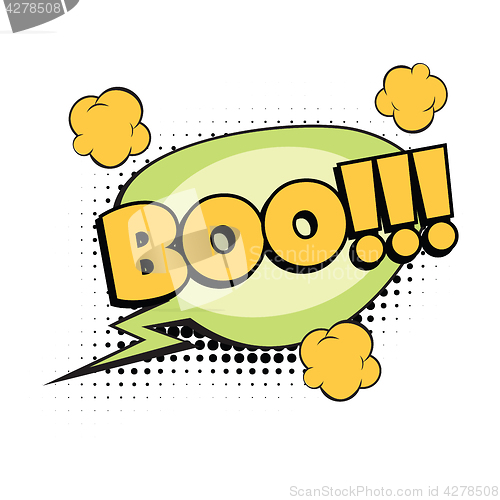 Image of boo comic word