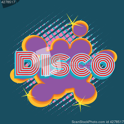 Image of disco pop art lettering