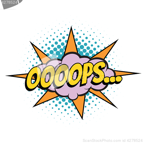 Image of oops comic word