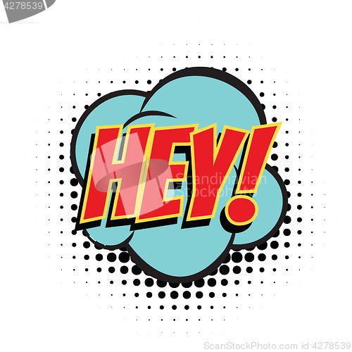 Image of hey comic bubble