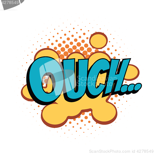 Image of ouch comic word