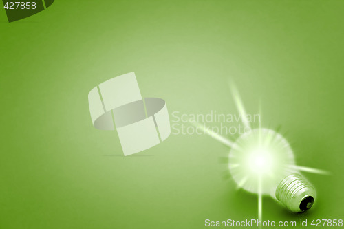 Image of Background with lit lightbulb