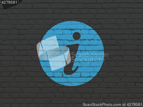 Image of Web development concept: Information on wall background