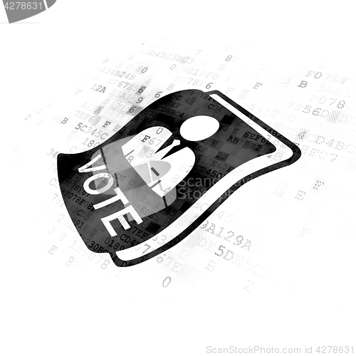 Image of Political concept: Ballot on Digital background