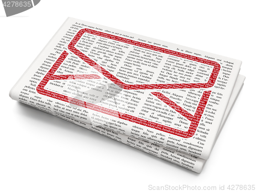 Image of Business concept: Email on Newspaper background