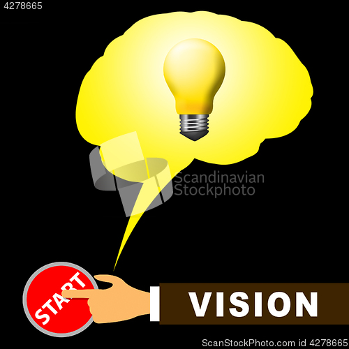 Image of Vision Light Shows Corporate Planning 3d Illustration