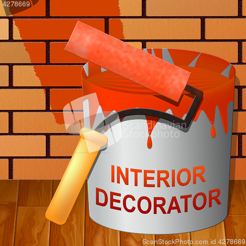 Image of Interior Decorator Means Home Painter 3d Illustration