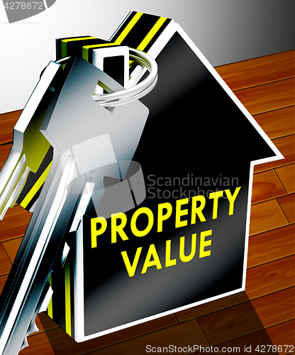 Image of Property Value Means House Prices 3d Rendering