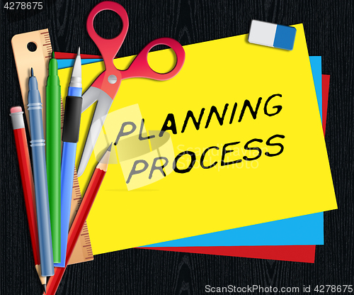 Image of Planning Process Means Plan Method 3d Illustration