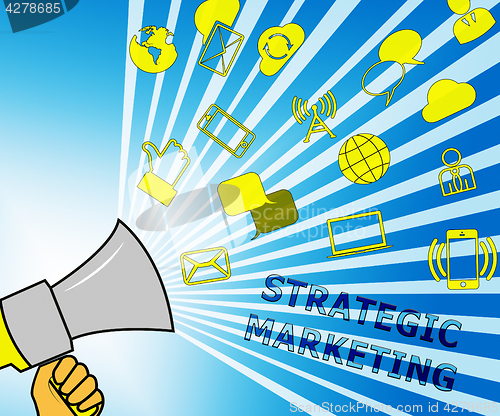 Image of Strategic Marketing Representing Market Strategy 3d Illustration