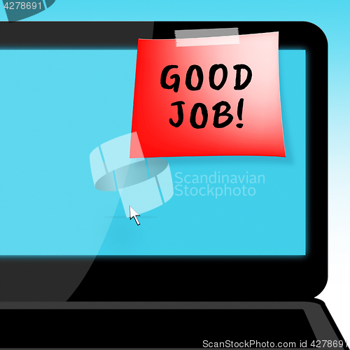 Image of Good Job Means Well Done 3d Illustration