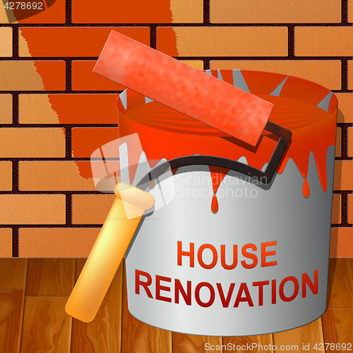 Image of House Renovation Indicating Home Improvement 3d Illustration