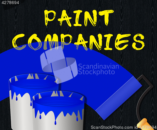 Image of Paint Companies Displays Painting Product 3d Illustration