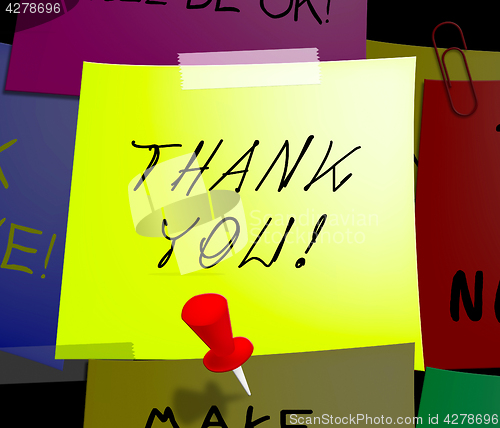 Image of Thank You Displays Giving Gratefulness 3d Illustration