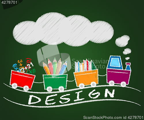 Image of Creative Design Means Graphic Innovation 3d Illustration