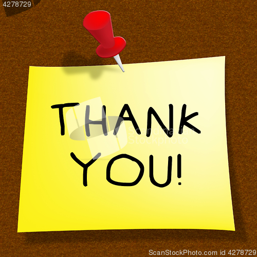Image of Thank You Means Giving Gratefulness 3d Illustration