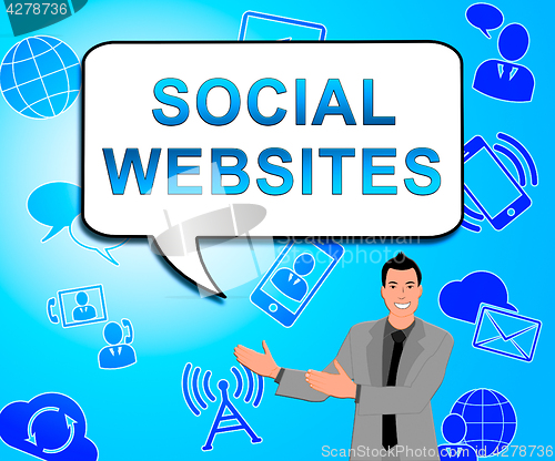 Image of Social Websites Represents Online Forums 3d Illustration