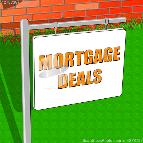 Image of Mortgage Deals Represents Housing Discounts 3d Illustration