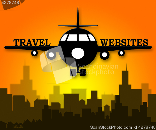 Image of Travel Websites Meaning Tours Explore 3d Illustration