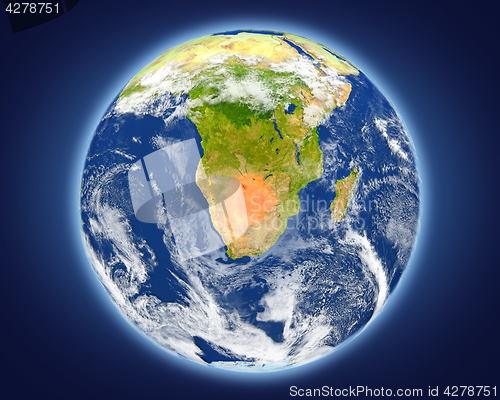 Image of Botswana on planet Earth