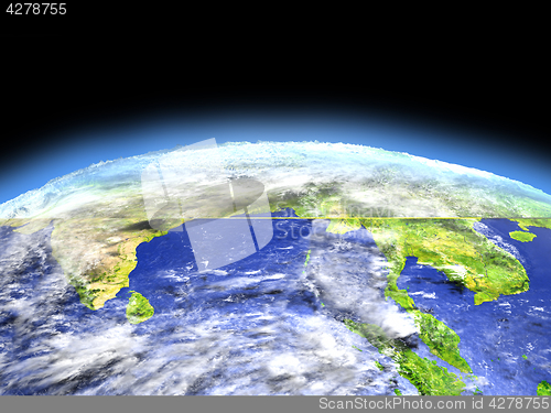 Image of Southeast Asia from space