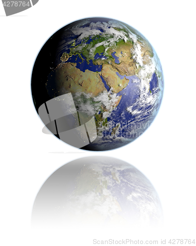 Image of EMEA region on globe
