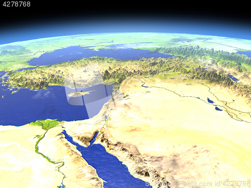 Image of Middle East from space