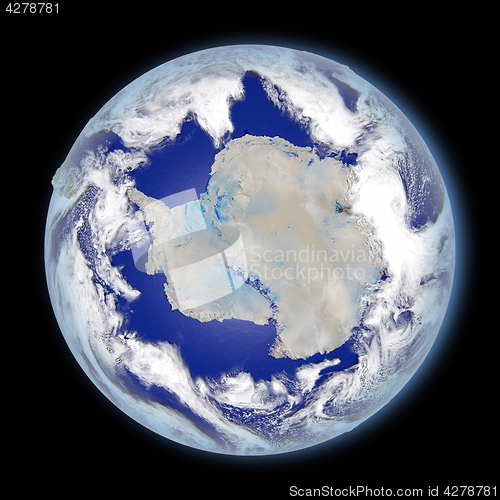 Image of Antarctica from space