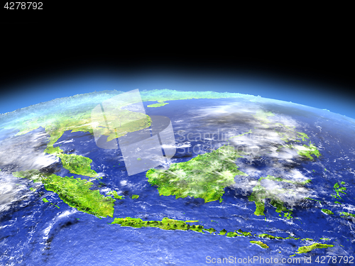 Image of Indonesia from space