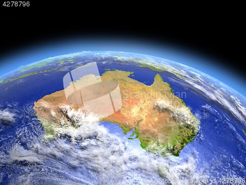 Image of Australia from space