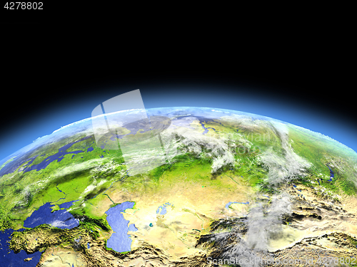 Image of Western and central Asia from space