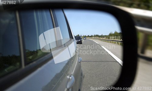 Image of Car mirror reflection