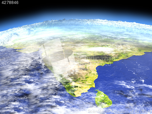 Image of Indian subcontinent from space