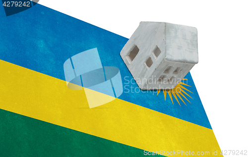 Image of Small house on a flag - Rwanda