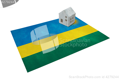 Image of Small house on a flag - Rwanda