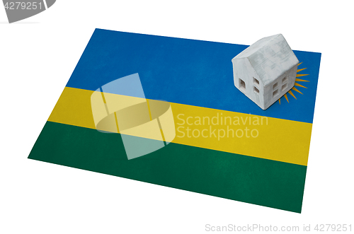 Image of Small house on a flag - Rwanda