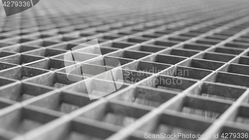 Image of Metal lattice with small cells grid