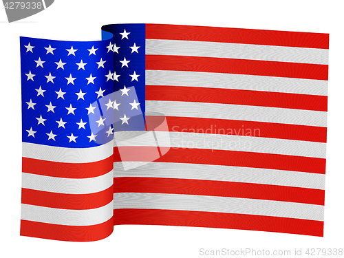 Image of illustration of USA flag